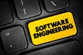 Software Engineering text button on keyboard, concept background Royalty Free Stock Photo