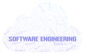 Software Engineering typography word cloud create with the text only Royalty Free Stock Photo