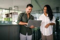 Software engineers using laptop computer with global network connection, Technology, innovation Royalty Free Stock Photo