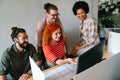 Software engineers working on project and programming in company. Startup business teamwork concept Royalty Free Stock Photo