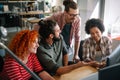 Software engineers working on project and programming in company. Startup business teamwork concept Royalty Free Stock Photo