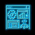 software erp neon glow icon illustration Royalty Free Stock Photo