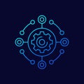 software, framework and integration line icon