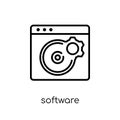 Software icon. Trendy modern flat linear vector Software icon on