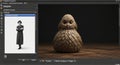 Software Interface Showing Failed Analysis Message with 3d Owl Rendering on Screen Royalty Free Stock Photo