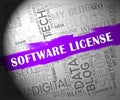 Software License Certified Application Code 2d Illustration