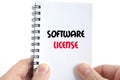Software license text concept