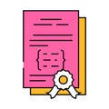 software licensing icon color illustration