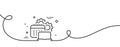 Software line icon. Code deployment sign. Continuous line with curl. Vector Royalty Free Stock Photo
