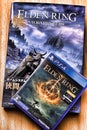 Software and navigation guidebook and dedicated controller for PlayStation 4 of `Elden Ring` Royalty Free Stock Photo