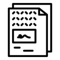 Software paper icon outline vector. Computer process Royalty Free Stock Photo