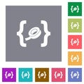 Software patch square flat icons Royalty Free Stock Photo