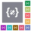 Software patch square flat icons Royalty Free Stock Photo