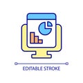 Software performance RGB color icon Royalty Free Stock Photo