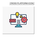 Software platform color icon