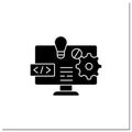 Software platform glyph icon