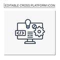 Software platform line icon