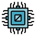 Software processor icon vector flat