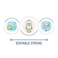 Software production testing loop concept icon Royalty Free Stock Photo