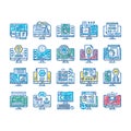 Software Program Development Icons hand drawn Royalty Free Stock Photo