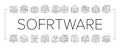 Software Program Development Icons Set Vector . Royalty Free Stock Photo