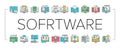 Software Program Development Icons Set Vector . Royalty Free Stock Photo