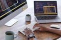 Software Programmer Writing Code Close Up Royalty Free Stock Photo
