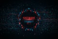 Software programming binary code and computer circuit board banner, Cyber Security. Digital Data Technology Concept. Vector Royalty Free Stock Photo