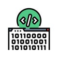 software programming code color icon vector illustration