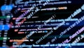 Software Programming Work Time. Code text written and created entirely by myself. Royalty Free Stock Photo