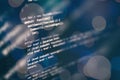 Software Programming Work Time. Code text written and created entirely by myself Royalty Free Stock Photo