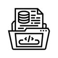 software prototyping line icon vector illustration