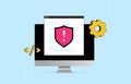 Software quality assurance with Debug coding problems with AI. Code review automation test. Bug testing and QA process Royalty Free Stock Photo
