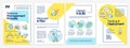 Software release management process blue and yellow brochure template