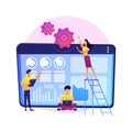 Software renovation vector concept metaphor. Royalty Free Stock Photo