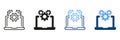 Software Service Symbol Collection. Settings and Configuration of Laptop Pictogram. Technical Support Sign. Computer