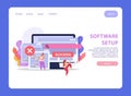 Software Setup Landing Page Royalty Free Stock Photo
