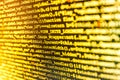 Software source code. Displaying program code on computer. Royalty Free Stock Photo