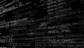 Software source code. Layers of program code on black background Royalty Free Stock Photo