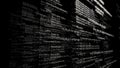 Software source code. Layers of program code on black background Royalty Free Stock Photo