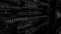 Software source code. Layers of program code on black background Royalty Free Stock Photo