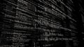 Software source code. Layers of program code on black background Royalty Free Stock Photo