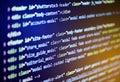 Software source code. Programming code on computer screen. Royalty Free Stock Photo
