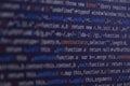 Software source code. Programming code. Programming code on computer screen. Developer working on program codes in office. Source Royalty Free Stock Photo