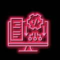 software system neon glow icon illustration Royalty Free Stock Photo