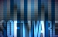 Software Technology background blue binary