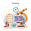 Software tester. Application or website code testing. Royalty Free Stock Photo