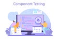 Software tester concept. Application or website code testing.