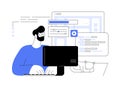 Software tester isolated cartoon vector illustrations.