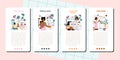 Software tester mobile application banner set. Application or website Royalty Free Stock Photo